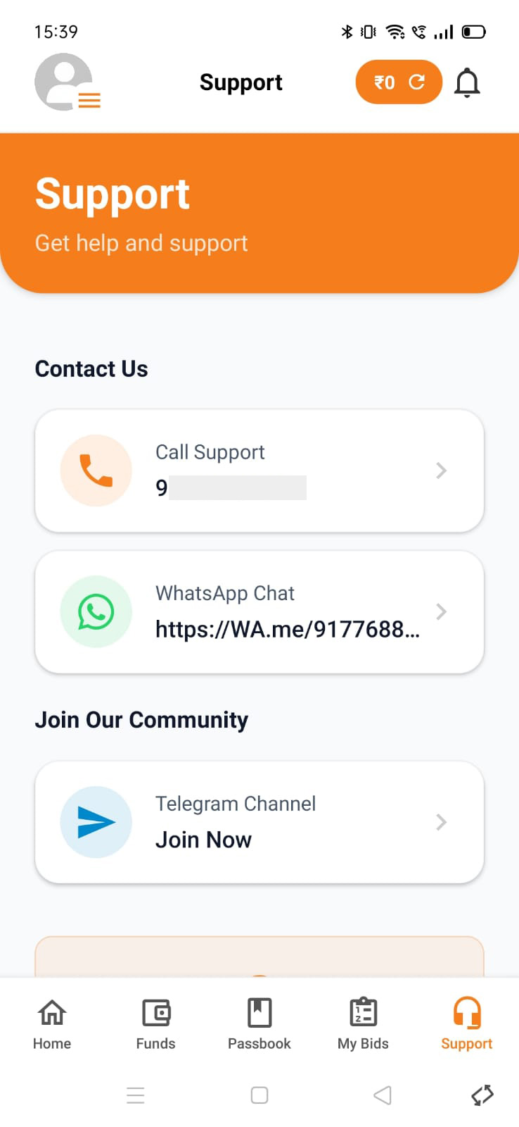 Winner24x7 rates or market list screen
